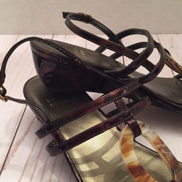 Stewart Weitzman Women’s Brown Tortious Sandals - Picture 3 of 8